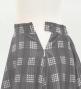 Hula Long Frill Shantung Circular Skirt with Palaka Check Print / Gray / J3309gy