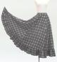 Hula Long Frill Shantung Circular Skirt with Palaka Check Print / Gray / J3309gy