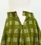 Hula Long Frill Shantung Circular Skirt with Palaka Check Print / Khaki / J3309ka
