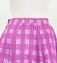 Hula Long Frill Shantung Circular Skirt with Palaka Check Print / Lilac / J3309li