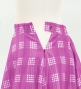 Hula Long Frill Shantung Circular Skirt with Palaka Check Print / Lilac / J3309li