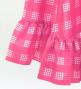 Hula Long Frill Shantung Circular Skirt with Palaka Check Print / Pink / J3309pi