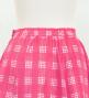 Hula Long Frill Shantung Circular Skirt with Palaka Check Print / Pink / J3309pi