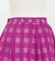 Hula Long Frill Shantung Circular Skirt with Palaka Check Print / Purple / J3309pu