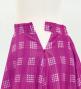 Hula Long Frill Shantung Circular Skirt with Palaka Check Print / Purple / J3309pu
