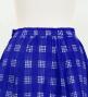 Hula Long Frill Shantung Circular Skirt with Palaka Check Print / Royal Blue / J3309rbl