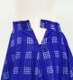 Hula Long Frill Shantung Circular Skirt with Palaka Check Print / Royal Blue / J3309rbl