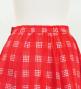 Hula Long Frill Shantung Circular Skirt with Palaka Check Print / Red / J3309rd