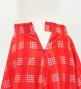 Hula Long Frill Shantung Circular Skirt with Palaka Check Print / Red / J3309rd