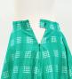 Hula Long Frill Shantung Circular Skirt with Palaka Check Print / Turquoise Blue / J3309tbl
