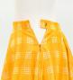 Hula Long Frill Shantung Circular Skirt with Palaka Check Print / Yellow / J3309yegr