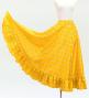 Hula Long Frill Shantung Circular Skirt with Palaka Check Print / Yellow / J3309yegr