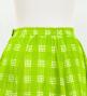 Hula Long Frill Shantung Circular Skirt with Palaka Check Print / Yellow Green / J3309bk