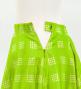 Hula Long Frill Shantung Circular Skirt with Palaka Check Print / Yellow Green / J3309bk