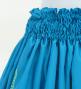 Hula Shantung Pa'u Skirt with Hawaiian Leaf Print / Luxury Collection / Blue / J3310bl