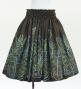 Hula Shantung Pa'u Skirt with Hawaiian Leaf Print / Luxury Collection / Brown / J3310br
