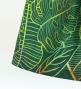 Hula Shantung Pa'u Skirt with Hawaiian Leaf Print / Luxury Collection / Green / J3310gr