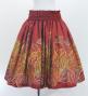 Hula Shantung Pa'u Skirt with Hawaiian Leaf Print / Luxury Collection / Red / J3310rd