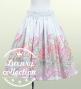 Hula Shantung Pa'u Skirt with Hawaiian Leaf Print / Luxury Collection / White / J3310wh