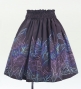 Hula Blouse & Pa'u Set-Up with Hawaiian Leaf Print / Luxury Collection / Dark Purple / J3311dpu