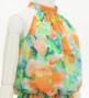Hula Long Koshibo Dress with Hawaiian Flower Print / Luxury Collection / J3315-2