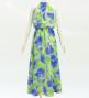 Hula Long Koshibo Dress with Hawaiian Flower Print / Luxury Collection / J3315-4