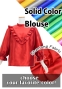 Custom Yoke Frill Blouse with Shantung / JC101-solid