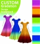 [Gradation]Custom Long Dress With 3gather Frill Puff Sleeves/ Design-Gradation / JC107-gradation-D
