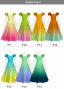 [Gradation]Custom Long Dress With 3gather Frill Puff Sleeves/ Pastel Color Gradation / JC107-gradation-P