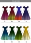 [Gradation]Custom Long Dress With 3gather Frill Puff Sleeves/ Smoky Color Gradation / JC107-gradation-S