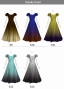 [Gradation]Custom Long Dress With 3gather Frill Puff Sleeves/ Smoky Color Gradation / JC107-gradation-S