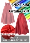 Custom Long circular skirt / JC115-solid