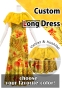 Custom Long Multi Way Dress with Velvet & Koshibo/ JC130-mix