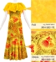 Custom Long Multi Way Dress with Velvet & Koshibo/ JC130-mix