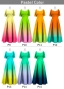 [Gradation]Custom Frill Sleeve Long Dress/ Pastel Color Gradation / JC22-gradation-P