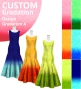 [Gradation]Custom Mermaid Dress with Shantung/ Design-Gradation / JC26-gradation-D