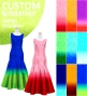 [Gradation]Custom Mermaid Dress with Shantung/ Design-Gradation / JC26-gradation-D