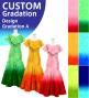 [Gradation] Custom Ruffled Collar Mermaid Dress with Shantung/ Design-Gradation / JC27-gradation-D