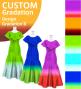 [Gradation] Custom Ruffled Collar Mermaid Dress with Shantung/ Design-Gradation / JC27-gradation-D