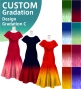 [Gradation] Custom Ruffled Collar Mermaid Dress with Shantung/ Design-Gradation / JC27-gradation-D