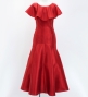 Custom ruffled collar Long Dress / JC27-solid