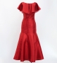 Custom ruffled collar Long Dress / JC27-solid