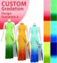 [Gradation]Custom Long Slit Dress with Velvet/ Design-Gradation / JC29-gradation-D