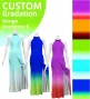 [Gradation]Custom Long Slit Dress with Velvet/ Design-Gradation / JC29-gradation-D