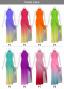 [Gradation]Custom Long Slit Dress with Velvet/ Pastel Color Gradation / JC29-gradation-P