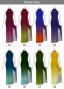[Gradation]Custom Long Slit Dress with Velvet/ Smoky Color Gradation / JC29-gradation-S