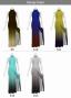[Gradation]Custom Long Slit Dress with Velvet/ Smoky Color Gradation / JC29-gradation-S