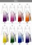[Gradation]Custom Long Slit Dress with Velvet/ White Color Gradation / JC29-gradation-W