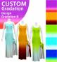 [Gradation]Custom Long Slit Dress with Velvet/ Design-Gradation / JC30-gradation-D