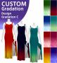[Gradation]Custom Long Slit Dress with Velvet/ Design-Gradation / JC30-gradation-D